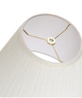 Top view of Hardback Empire Transitional Spider Lamp Shade in Mushroom White Pleated Tetoron Cotton with spider fitter for harp lamps