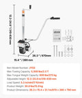 VEVOR Electric Trailer Dolly 5500 Lb Towing Capacity 380W Copper Motorized Jockey Wheel with adjustable height and rubber tire