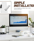 Heavy Duty Sliding Keyboard Tray With Built In Pen Slot And Slick Silver Glide Rails For No Sweat Under Desk Organization, simple installation view.