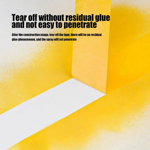Premium Automotive Painters Paper Tape For Car Detailing And Auto Body Work Straight Up No Burn Surface Guard tape being peeled off.