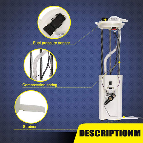 Fuel Pump Assembly Kit For 1997 1998 1999 2000 Chevy GMC Pickup Trucks With Two Electrical Connectors Compatible With 19177242 E3947M close-up