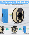Matte PLA Filament Bundle, 16Kg Total, 1.75Mm, 30 To 300 mm Per Second Printing, 16 Color Spools For Makers packaging view