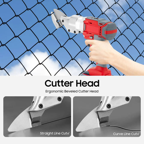 Cordless 21V Metal Shear With Swivel Head Two Speed Cutter For Sheet Metal Cutting 600W Beast Power Tool With 1500mAh Battery For Steel Aluminum And Stainless Steel cutting chain link fence