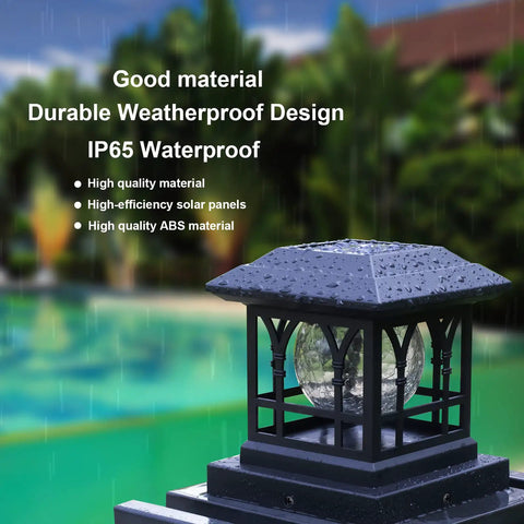 Go-To LED Post Cap Lights For Outdoor Wood Fence And Decks Fits 3.5 By 3.5 4 By 4 4.5 By 4.5 And 5 By 5 Posts With IP65 Waterproof Design