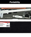 Pro Grade 3 Piece Precision Measurement Set with Vernier Caliper, Micrometer, and Steel Ruler in Black Case