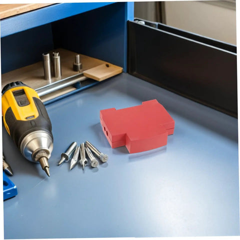 Snap On Aerosol Fire Extinguisher Housing 4 Pack For Heavy Duty Industrial Electrical Panels With No Sweat Snap Installs and Reliable Flame Knockout Coverage Protection on a workbench.