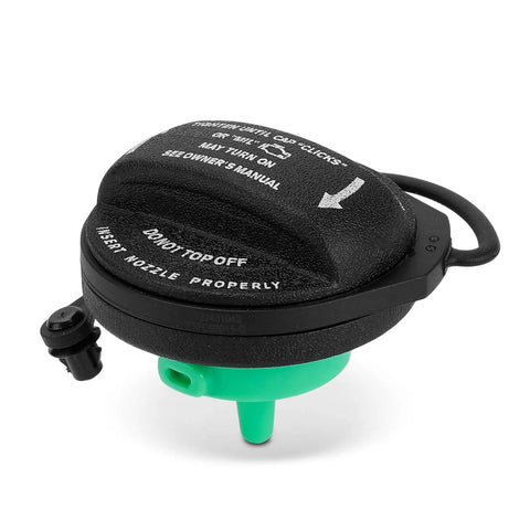 Gas Cap Fuel Cap Compatible With Volkswagen Jetta Golf GTI Golf Alltrack R SportWagen And Audi A4 Q5 A5 Allroad RS5 S4 S5 S8 SQ5 Direct Fit Easy Install OEM Replacement, showing black and green cap details and instructions