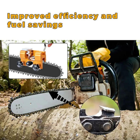 Portable Chainsaw Sharpening Kit For No Fuss Edge Renewal, Lightweight Outdoor Sharpening Tool Set on chainsaw in use