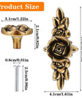 Three Pack Euro Rose Cabinet Knobs With Backplate Vintage Zinc Alloy Flower Drawer Pulls Bronze Finish for Dresser