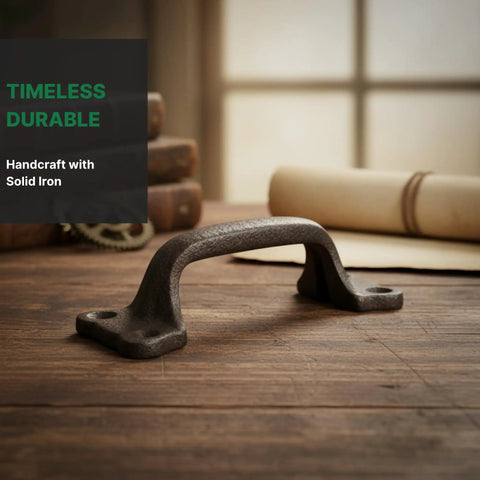 Heavy Duty Cast Iron Fence Gate Handles 4 Pack Rustic Barn Door Pulls For Sliding Doors Sheds Garages Fences Cabinets