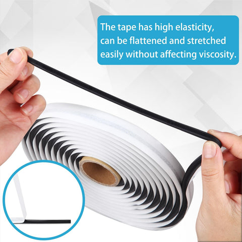 Hands stretching Butyl Sealant Tape 13Ft For Cars Trucks RVs And Marine Use Weatherproof Water Seal Headlight Windshield Door