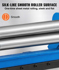 Smooth rollers of 12 Inch 3 In 1 Sheet Metal Shear Brake Roll Machine For Home Shop DIY Friendly, showcasing slip roll functionality.