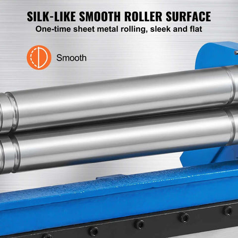 Smooth rollers of 12 Inch 3 In 1 Sheet Metal Shear Brake Roll Machine For Home Shop DIY Friendly, showcasing slip roll functionality.