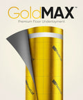 Top Tier Floor Underlayment Roll Covers 200 Sq Ft Of Laminate And Hardwood With Built In Moisture Seal And Noise Control, gold premium underlayment sheet.