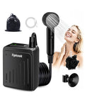 Portable Camping Shower Pump With 3 Speed Settings, Rechargeable Battery Powered Outdoor Shower, IPX8 Waterproof in use