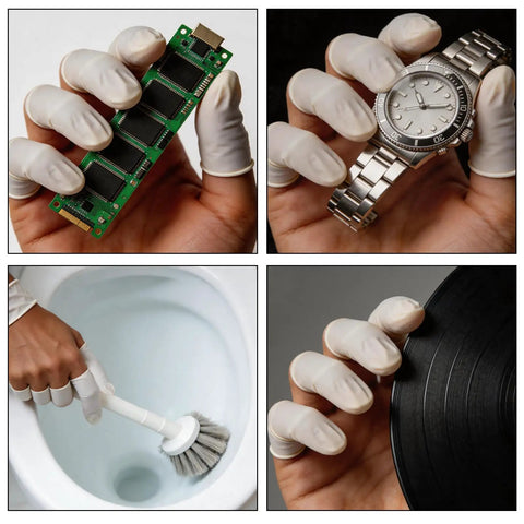400 Count Slick Latex Finger Cots deliver badass anti static grip for electronics assembly handling delicate components.