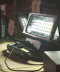 LED Folding Work Light With Adjustable Multi Directional Panels Pro Grade Handy Ultra Bright 2100 Lumens 5000K in use