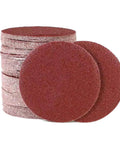 Get This Awesome 100 Piece 7 Inch Hook And Loop Sandpaper Disc Set With Grits From 60 To 1000 For Wet Or Dry Sanding Projects And Polishing That Gets The Job Done Smooth And Quick Every Single Time - 7 inch red sanding discs stacked.