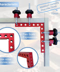 Two-Piece 90 Degree Corner Clamps For Woodworking, Premium Aluminum Alloy 5.5 By 5.5 Inch Squares in use with wood.