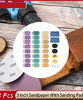 Grab These 78 Pc Crazy Awesome Sanding Discs With Super Easy Hook Loop Backing Pad For Your Drill Make Wood And Metal Projects Fly Smooth Fast Today, various 3-inch sanding discs displayed.