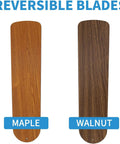 Reversible maple and walnut blades for 52 Inch Indoor Ceiling Fan With Light And Remote Control, Farmhouse Style, oil rubbed bronze.