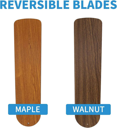 Reversible maple and walnut blades for 52 Inch Indoor Ceiling Fan With Light And Remote Control, Farmhouse Style, oil rubbed bronze.