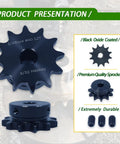 Hardened Black Oxide #40 Sprocket 18 Tooth With 5/8 Inch Finished Bore And Keyway, precision drive component for power transmission.