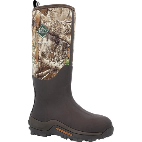 Men's Woody Max Rubber Insulated Work Boots Realtree Edge Camo Waterproof Hunting Footwear for Severe Wet and Extreme Cold Conditions