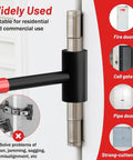 4 In 1 Door Hinge Adjustment Tool Set With Replaceable Heads For 14mm To 25mm Hinges shown aligning a metal door hinge.