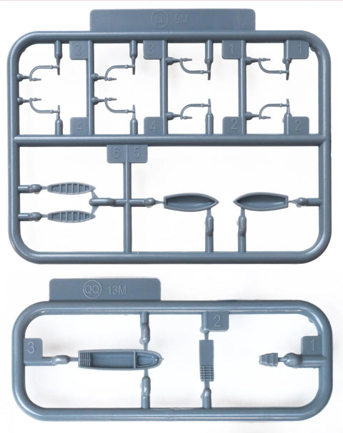 Grey plastic sprues from 1/700 Akagi Japanese Aircraft Carrier Waterline Kit With Updated Components And Decals For Military.