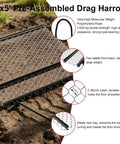 Drag Harrow for ATV and UTV, 4x5 Foot Chain Harrow with rust resistant mesh, close-up on durable galvanized steel mesh and trays.