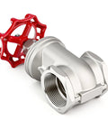 2.5 Inch NPT Female Gate Valve With Wheel Handle Made From 304 Stainless Steel For Water Oil Gas Applications Full Bore Sealed Valve