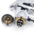 Gravity Feed Paint Spray Gun with lower pot 1.0 Mm Nozzle and 400 Ml Tank showing detachable nozzle and body finish.