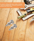 Premium Quality Two Piece Stainless Steel Indexing Plungers With Knurled Grip Handles Quick Release Easy Snap Retractable Spring Locking Pins For Toolbox And Tough As Nails Gear on wooden table with tools.
