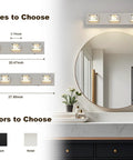 Dope Four Light Chrome Finish Crystal LED Vanity Light Over Mirror Dimmable Wall Sconce For Bathrooms in two sizes and colors