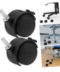 6 Heavy Duty Swivel Caster Wheels with Brake for Laundry Carts & Small Furniture Durable & Easy Spin Replacement Wheels for Home Use, close-up view.