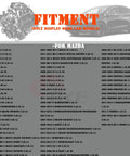 Fitment guide for Drop In MAF Sensor Replacement ZL01 13 215 Mazda vehicles with engine list