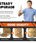 Heavy Duty Iron L Shaped Corner Brackets For Tables And Benches Rock Solid Build With Self Aligning Hanger Bolt Hardware Kit No Sweat Wobble Free Installation For Pro Level Furniture Support with zinc plating and reinforcement details.