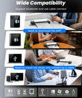 No Brainer Wireless Thermal Printer That Spits Crisp Eight By Eleven Docs Straight From Your Phone Without Inky Mess Sweet For Road Warriors And Campus Crews Needing Fast Prints On The Fly, showing its Bluetooth and USB connection features.