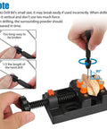 Demonstration of Pin Vise Hand Drill Set With Mini Bench Vise and drill angle for Resin Wood Jewelry Making DIY Projects