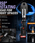 60KN Electric Copper Pipe Crimping Tool, Fast Mini Press Machine For Plumbing Jobs with 350° rotating head for tight spaces.