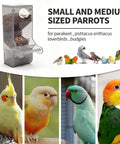 Tough As Nails No Mess Bird Cage Feeder Crack Resistant Seed Catcher Keeps Aviary Pristine for small and medium sized parrots.