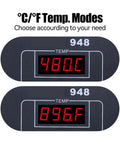C/F display of High Power Soldering Hot Plate Desoldering Station 90W With Auto Shutoff, 350-480C Temperature Range shown