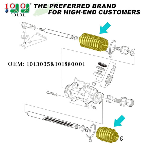 Steering Rack And Pinion Dust Boot For Club Car DS Golf Cart 1997 And Newer Fits Gas And Electric Steering Gear Box Seal