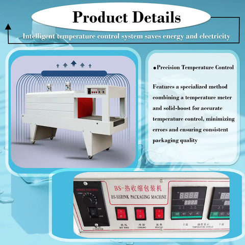 Automatic Heat Shrink Sleeve Sealing And Cutting Machine For PE POF PP PVC Films with precision temperature control features.
