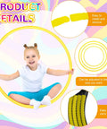 Child using Two Adjustable Toy Hoop Exercise Ring Set With Detachable Plastic Blocks, Portable 26 Inch Fitness Rings