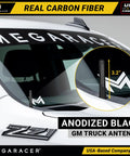 Stubby Black Carbon Fiber Truck Antenna For Chevy Silverado And GMC Sierra 1999 To 2026 showcased on truck