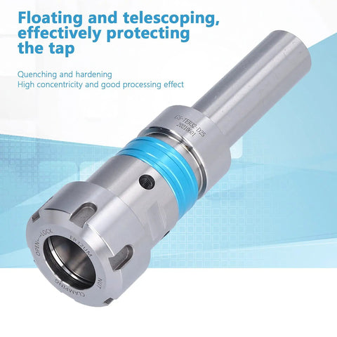Floating Tap Tool Holders With ER32 Telescoping Collet Chuck Taper M2 To M30 for CNC Milling Lathe Turning, side view