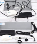 Before and after desk setup using 60 Pack Reusable Cable Ties 6 Inch Adjustable Cord Straps Wire Organizer Hook Loop Cable Management