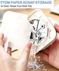 4 In 1 Multi Shape Paper Punch With Oval Fish Eye Dovetail And Beveled Corners Ultimate Diy Craft Cutter For Scrapbooking Card Making And Handmade Projects Smooth As Butter To Use, shown with hands holding paper storage.